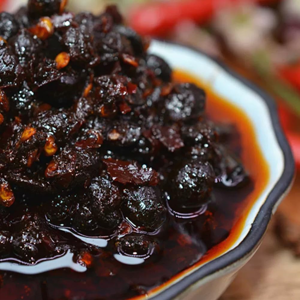DAMAICHUHAI 16oz (450g) Fermented Black Bean Chili Paste Sauce – Spicy Douchi, Sichuan Hot Bean Sauce, Versatile Chinese Cooking Condiment for Stir Fry, Dipping, and Marinating