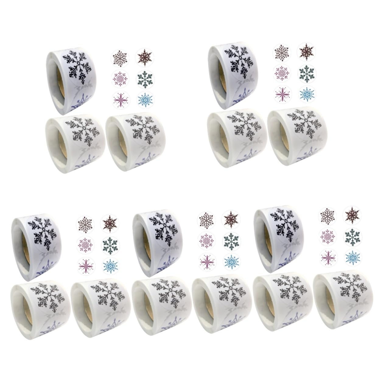 SHINEOFI Caja De 15 Rollos pegatina etiqueta engomada del sello del de nieve etiqueta engomada decorativa del sobre manualidades navideñas navideños christmas decor etiquetas