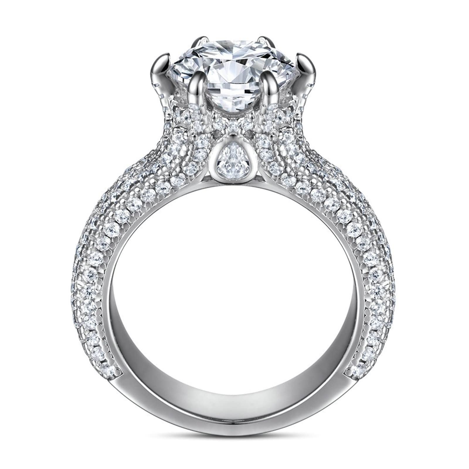 Anello in argento 925 da donna, regalo per ragazza, in argento Sterling per San Valentino, anniversario