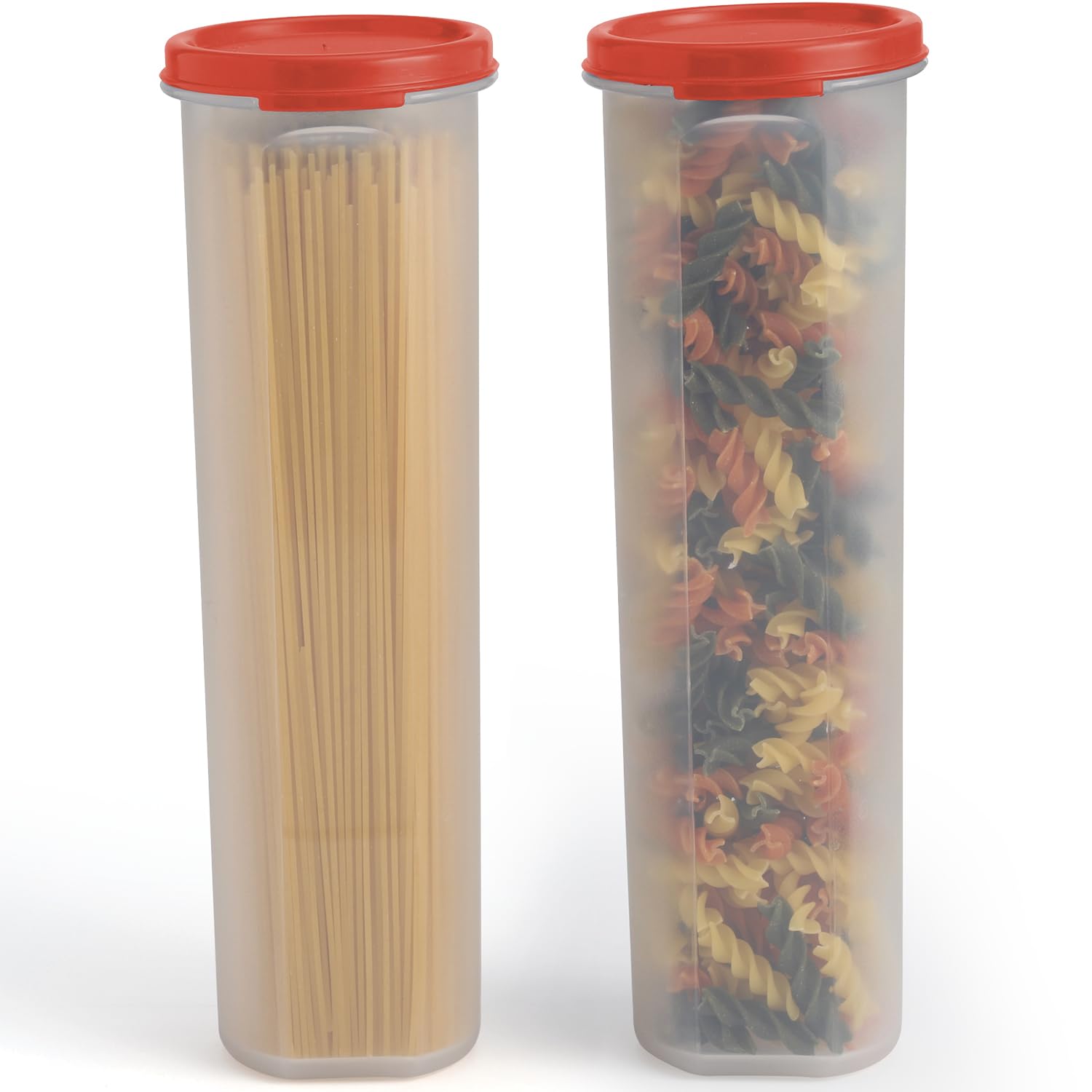 SIGNORA WARE Multi Purpose Tall Home Kitchen Clear Storage Container with Locking Lids - For Pasta Noodles Nuts Beans Staples and more - 100% Food Grade Plastic - Airtight, Leakproof, Watertight Seal