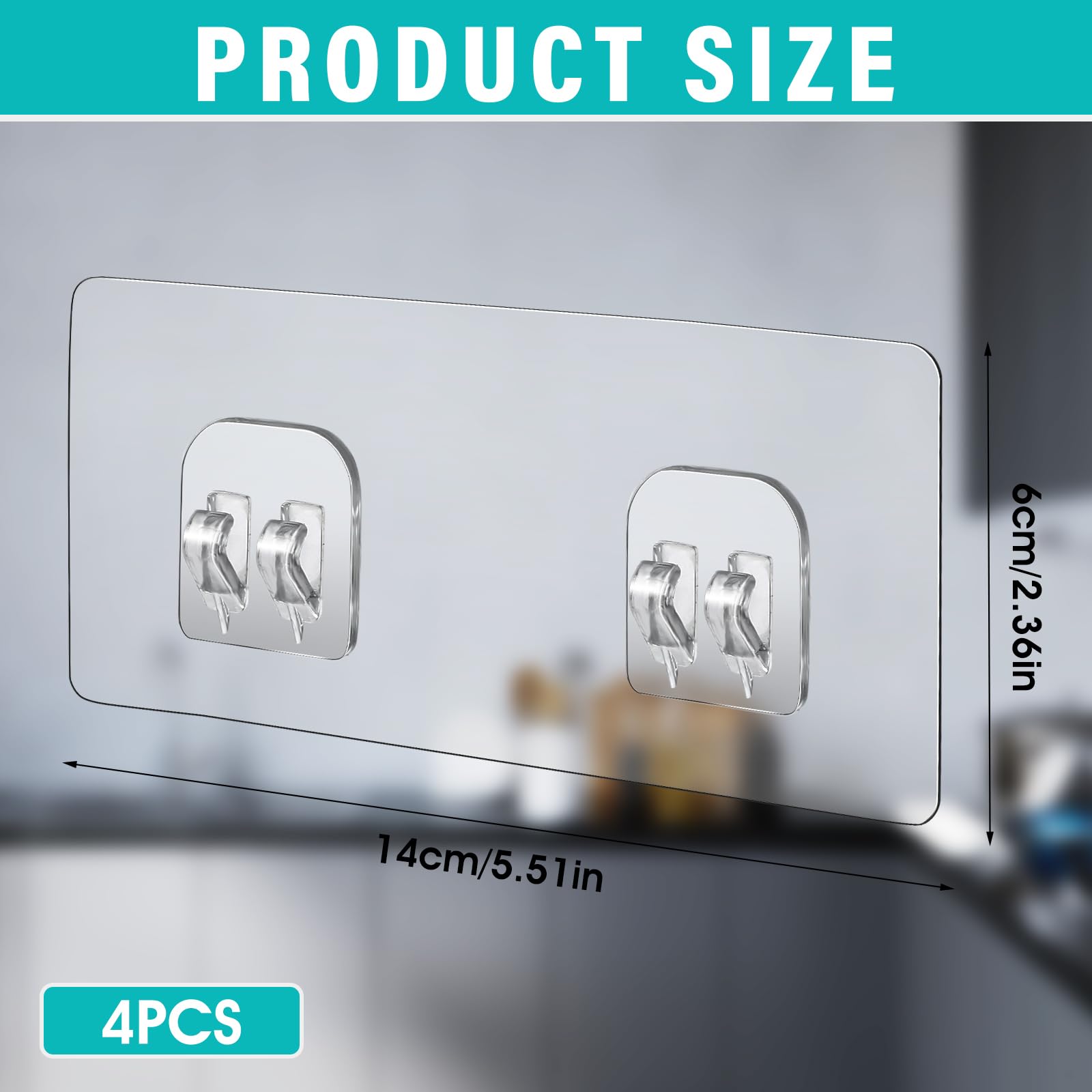 Lot De 4 Crochets Adhésifs Muraux Crochets Amovibles Crochets Sans Clous Etanches Sans Couture Pour La Maison Salle De Bain Serviette Plafond De Bain Noir 77387639