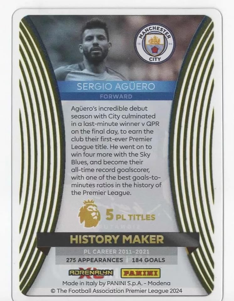 Amazon.com: Panini Premier League 2024 2025 Sergio Aguero 