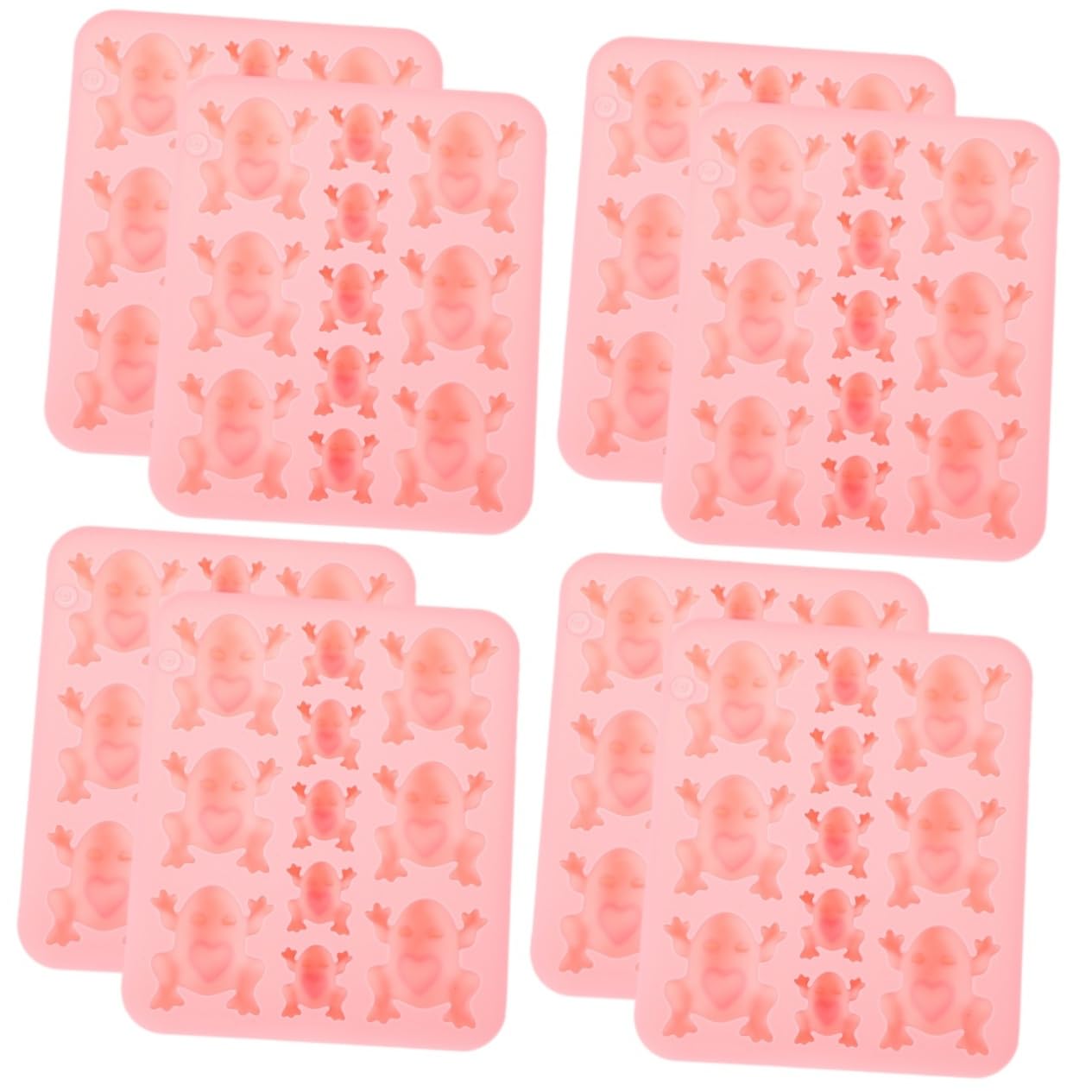 OSALADI 4 Ensembles Moule En Silicone Grenouille Moule À Bonbons Grenouille Moule Grenouille Avec Moule À Chocolat Grenouille Formes De Moules À Chocolat Gel De Silice Rose 2 Pièces * 4
