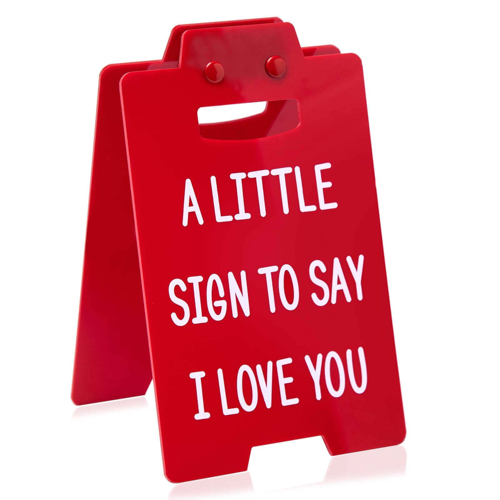 Artlunar Valentines Gifts for Her Him - Romantic I Love You Sign Funny Table Desk Valentines Day Decor for Birthday Wedding Aniversary Gifts
