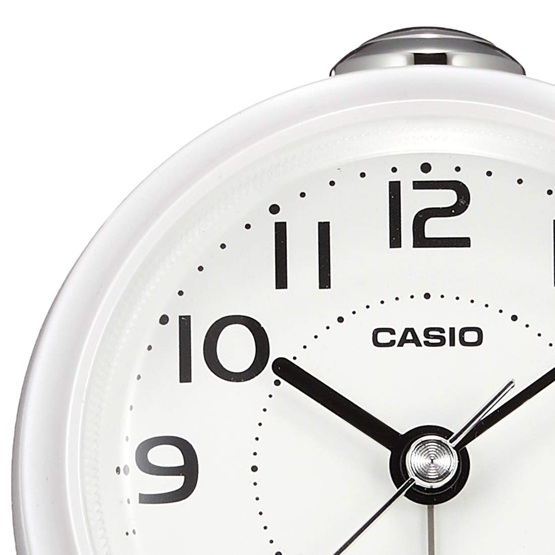 CASIO CASIO TQ-149-7JF - Reloj despertador, blanco, analógico, pequeño, repetición con luz