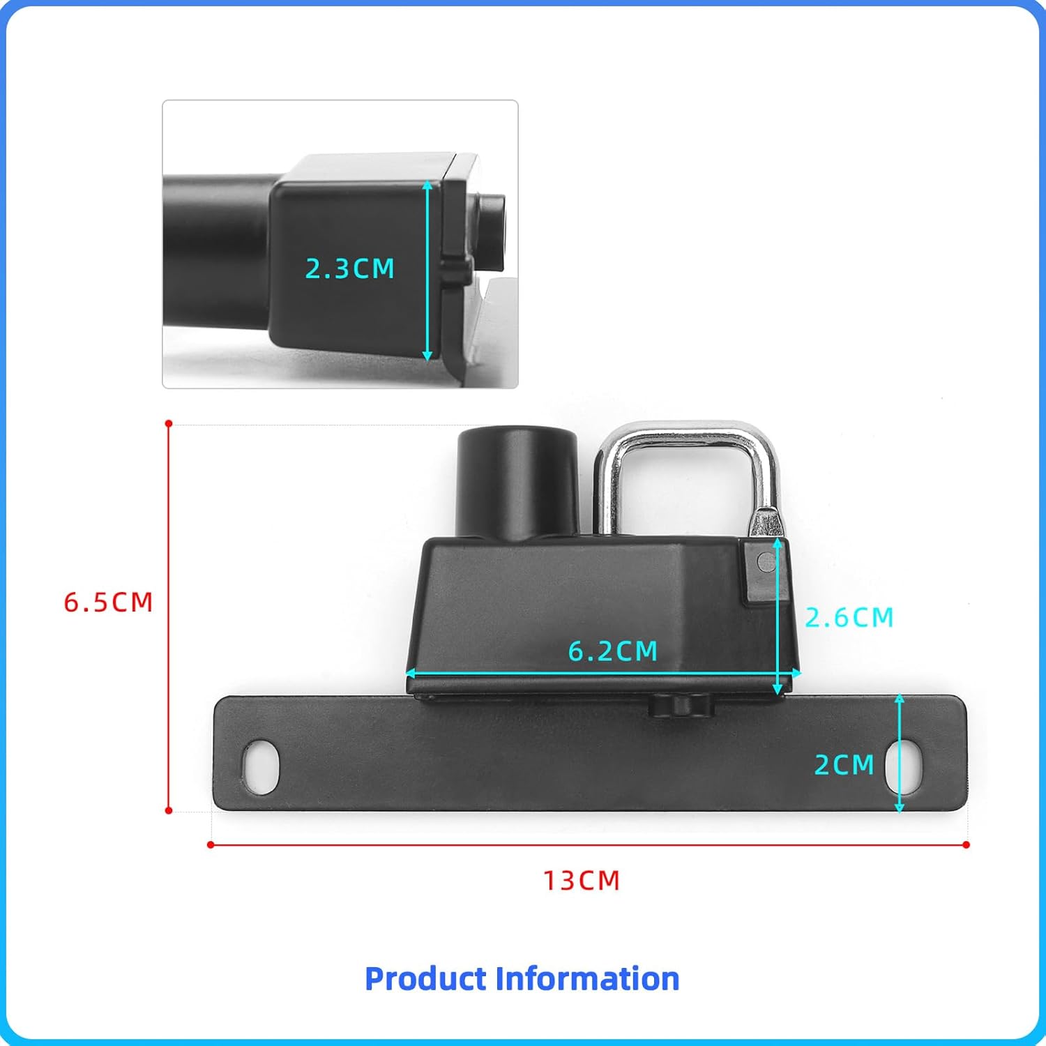 Motorcycle Helmet Lock, for BMW R Nine T R9T Scrambler 2014-2024, Anti Theft Lock Helmet Safety Lock Specific mounting Position, Keys 2PC (Black)