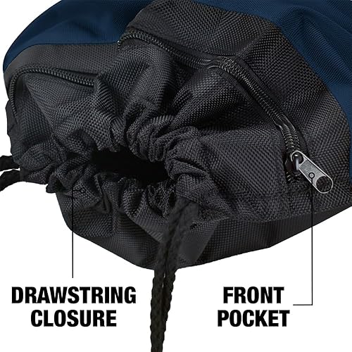 Miniatura 5 de Collegiate Primary Mark Collection - Mochila deportiva con cordón, 17 x 13 pulgadas, para gimnasio, escuela o viajes, Universidad de Bob Jones,