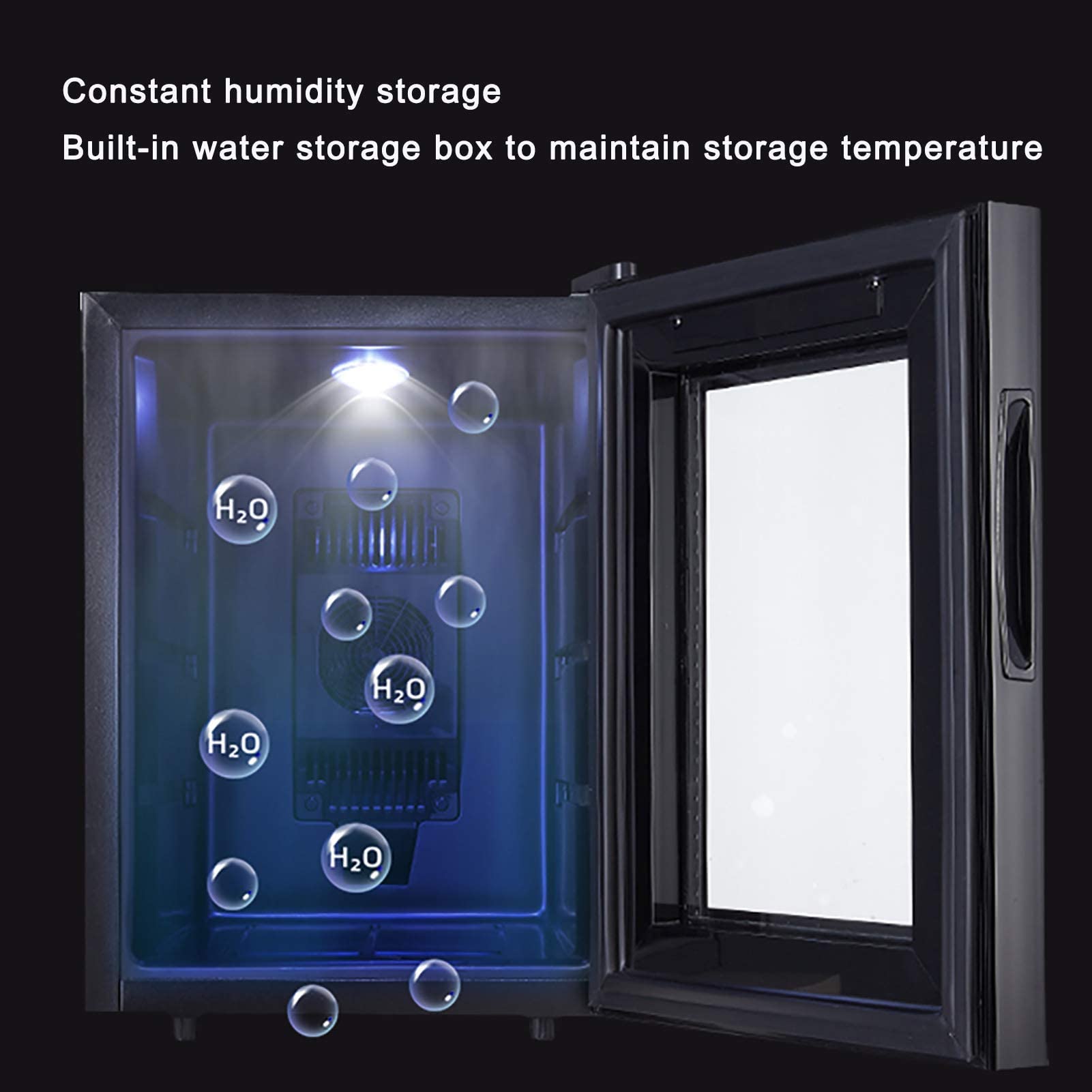 Ljlzxpbus 12 Bottle Wine Cooler Dual Zone Built In Or Freestanding Fridge Wine Refrigerator With Compressor Cooling System Tempered Reversible Glass Door Silent Shock Absorption on Fridge.com - View 6