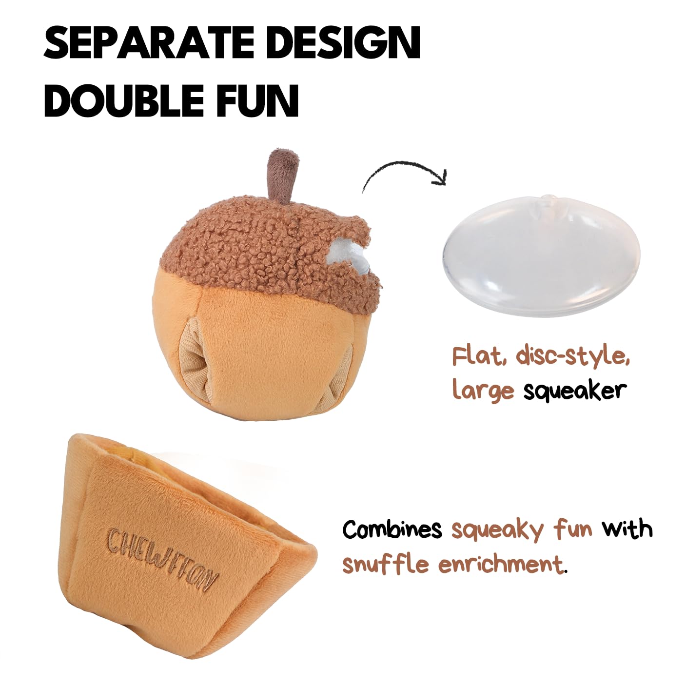 CHEWFFON Interactive Plush Dog Toy, Crinkle Snuffle Hide and Seek Puppy Toy for Small Medium and Large Dogs - Image 4