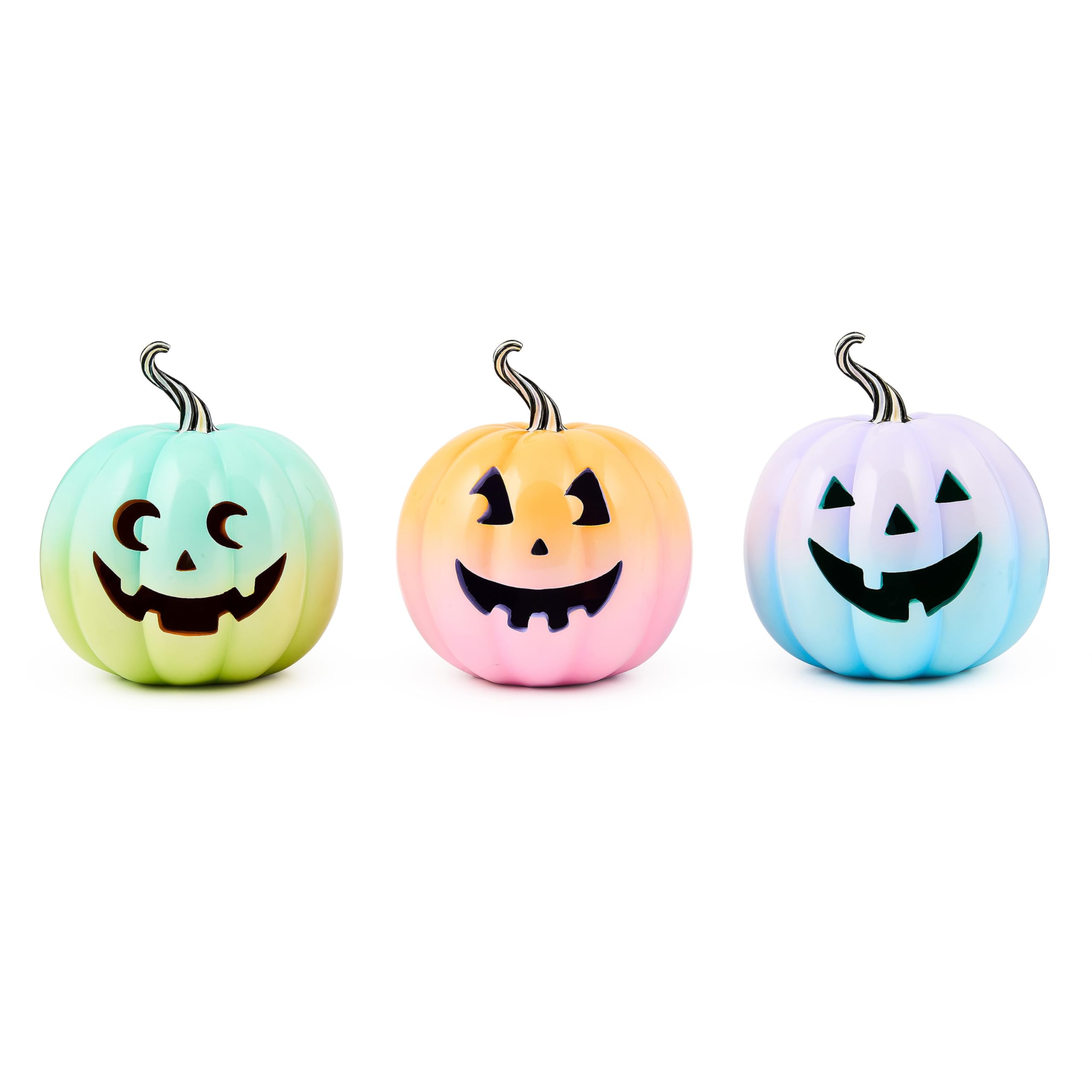 Amazon.com: MACKENZIE-CHILDS Set of 3 Illuminated Resin Jack-O