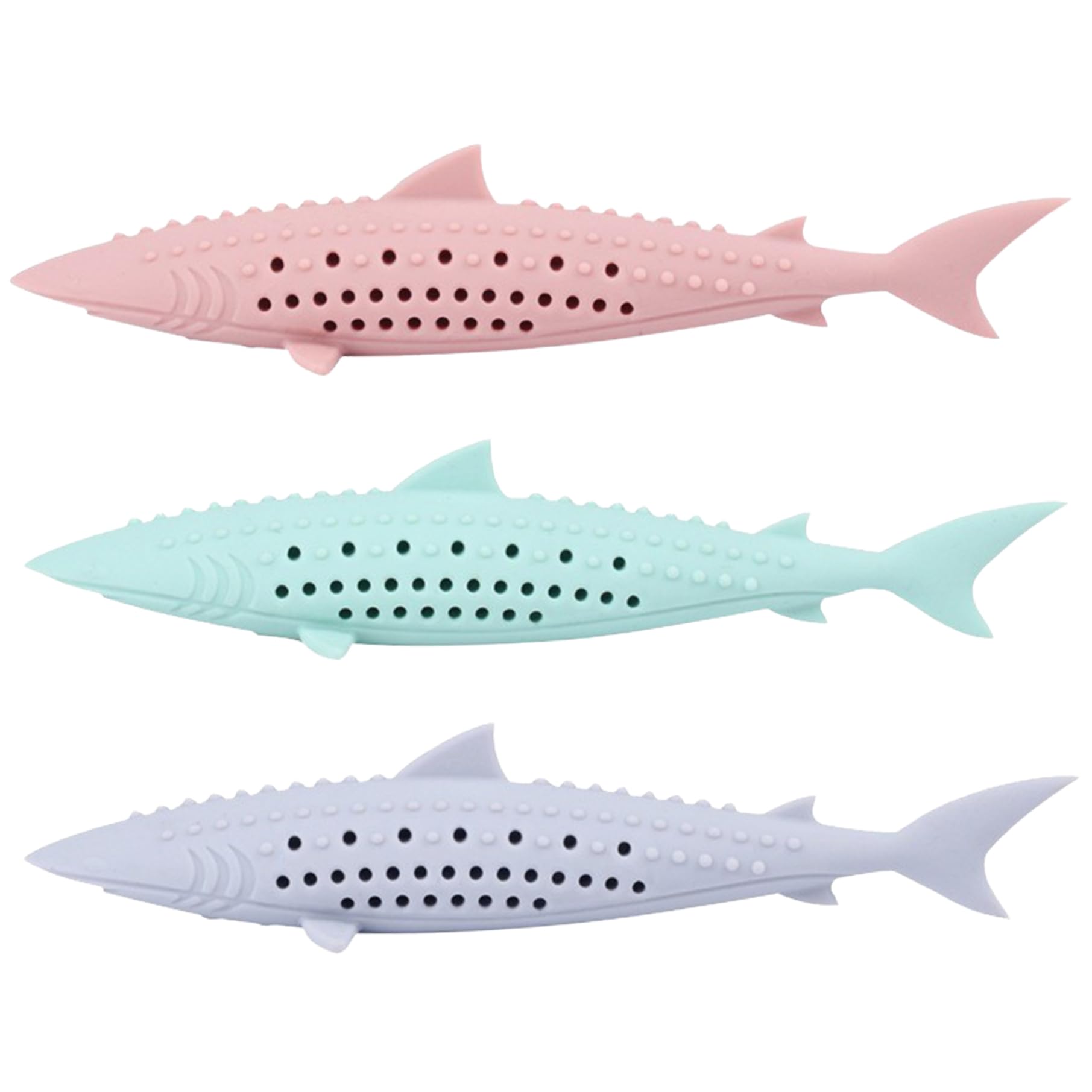 Yililay Cat Chew Toy, 3Pcs Fish Shaped Cat Toothbrush Safe Silicone Cat Toys with Catnip Simulation, Cat Catnip Toys Teeth Cleaning Tools for Pet Kitten Kitty, cat teething toys