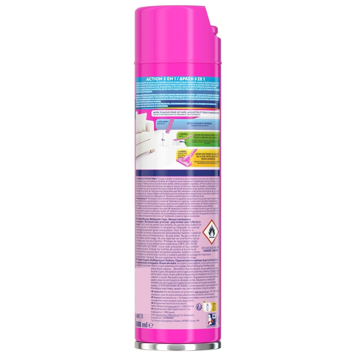 Vanish Nettoyant Tapis et Moquette - Détachant lot de 6 x 600 ml