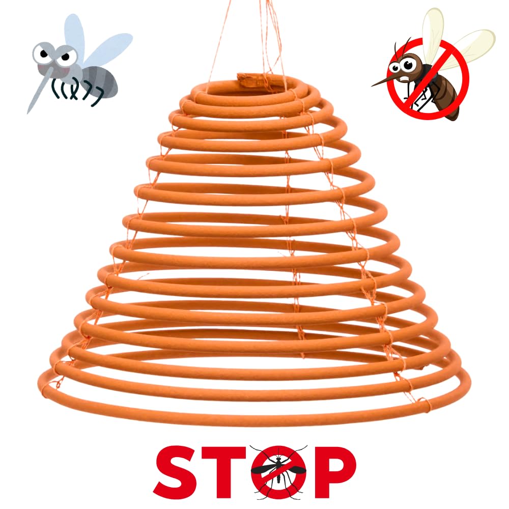Pacco 2 Pz Spirale Zampirone Esterno o Interno Citronella, Candela Naturale Bobina Bastone Incenso Lunga Durata, per Interni Esterni Giardino Parco Campeggio Pic Nic Grigliate Cene