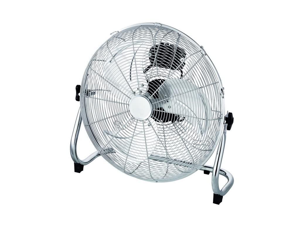 Ventilateur de sol industriel de 45 cm, haute performance, silencieux, idéal pour la ventilation et le refroidissement dans de grands espaces.