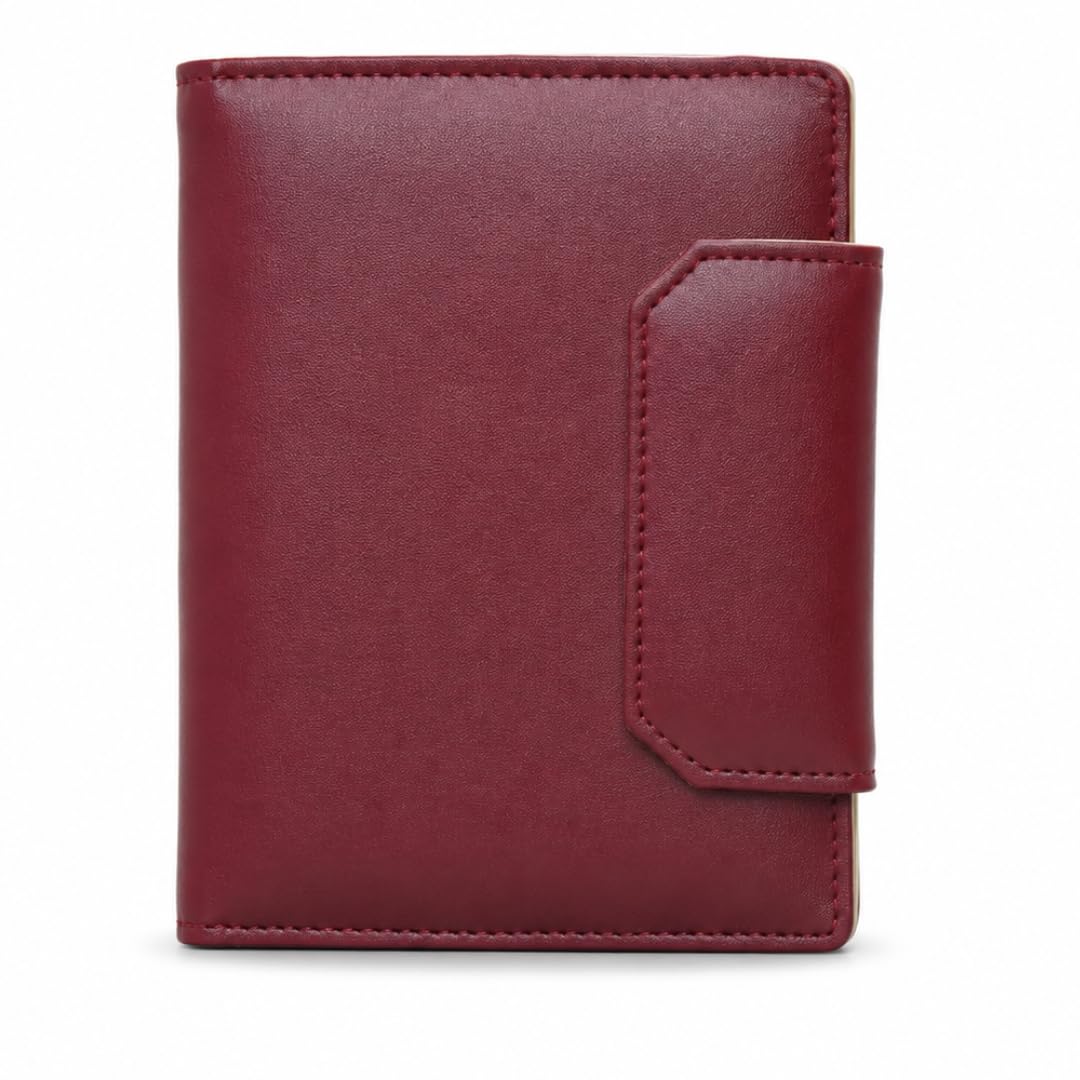 Family Passport Organizer Holder for 3 Passports | Travel Document Wallet with 8 Card Slots, Cash Pocket, Boarding Pass Holder & Secure Snap Closure | Passport Cover for Men & Women (Maroon)-image-5