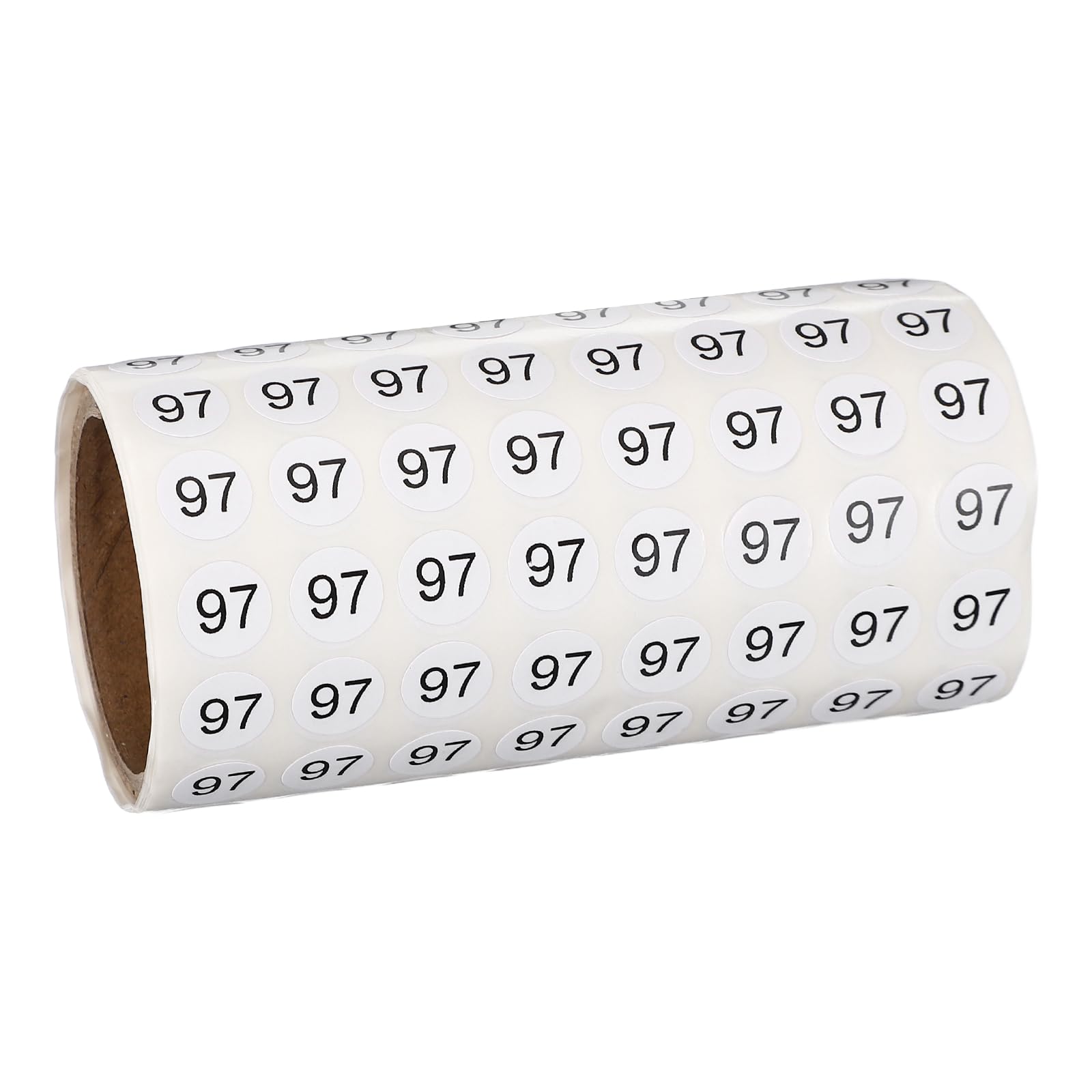 PATIKIL 1000pcs 0.4" Number Stickers, Mini Number 97 Sticker Numbers Labels Round Small Vinyl Self Adhesive Label Circle Decals 1 Roll Dots for Photo Album Poster Organize Inventory, Black — image 1
