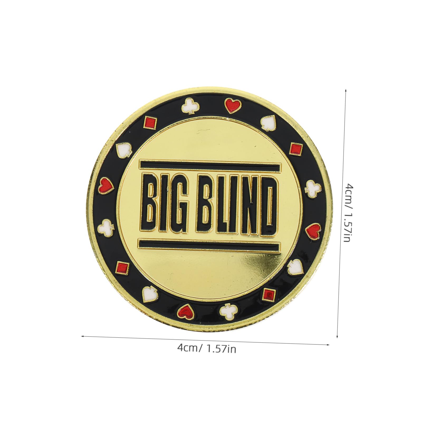 Hemoton Dealer Chip Poker Chips Big Blind Small Blind Metal Poker Markers Game Supplies