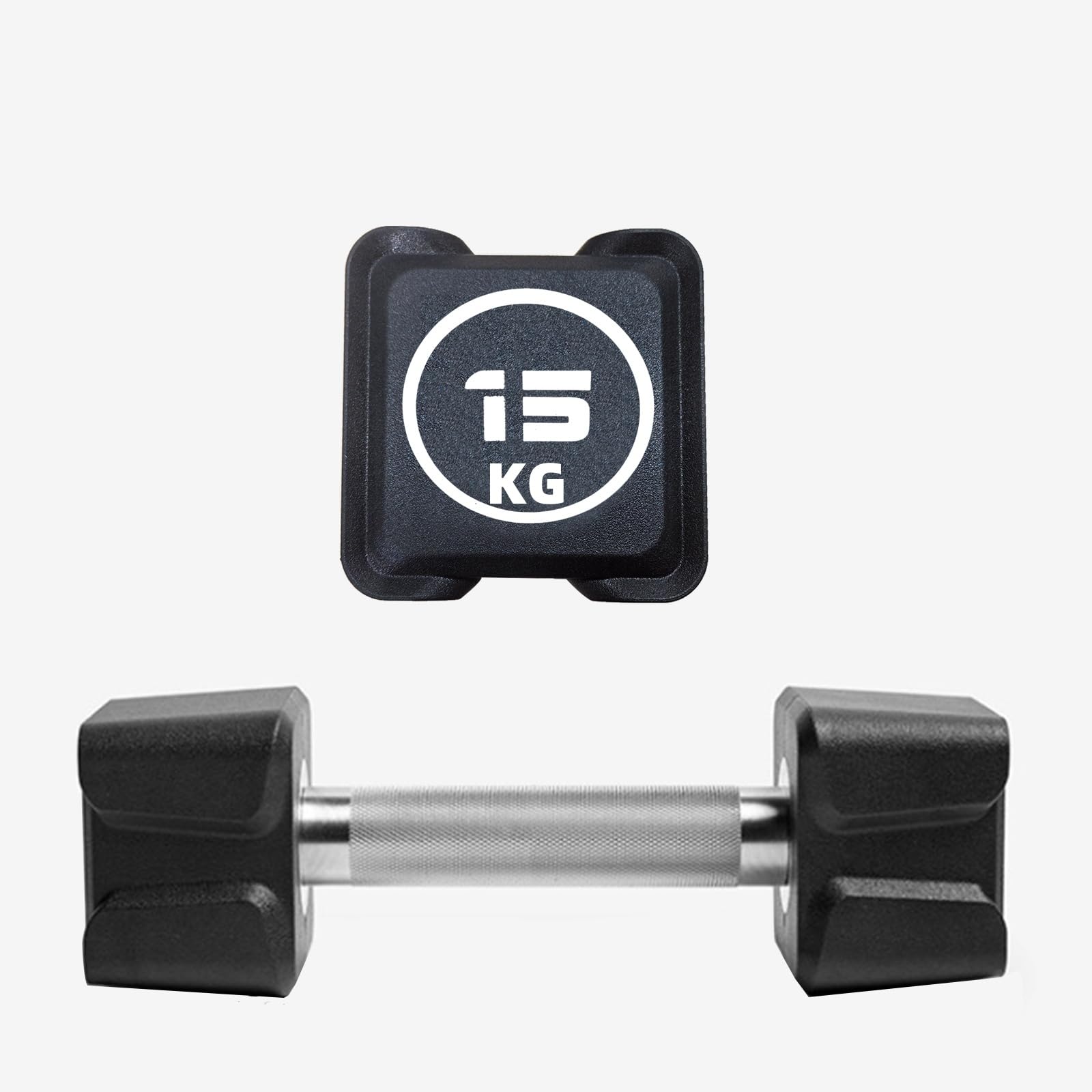 Cast Iron Dumbbells,Hand Weights With Anti-Slip Handle,Single,15 KG