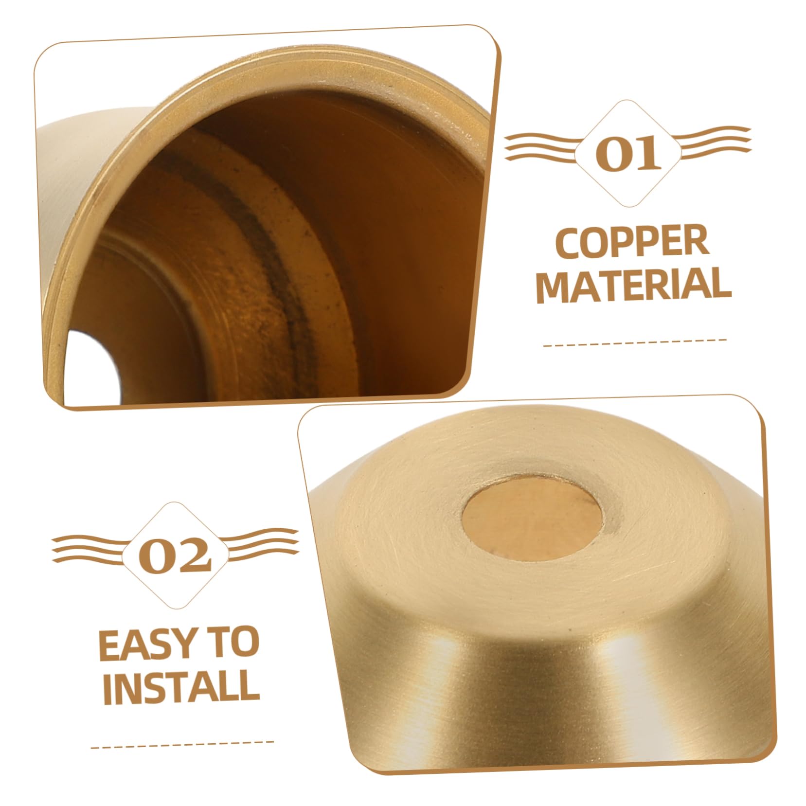 Unomor 3pcs Diy Lamp Holder Cup E27 Base for Wall Ceiling Light Safety Decorative Lamp Finial for Table