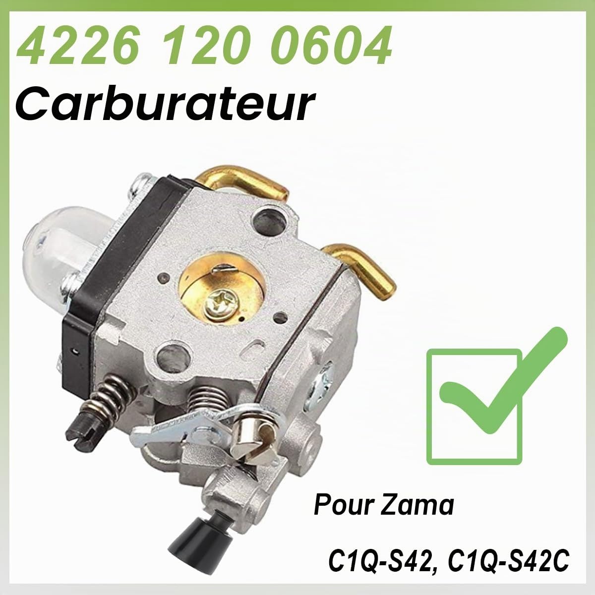 ZAMDOE Carburateur pour Stihl HS75, HS80, HS85 Taille-Haies débroussailleuse Moteurs Carburateur pour ZAMA C1Q-S42 et C1Q-S42C 4226 120 0604 Pièce de Rechange