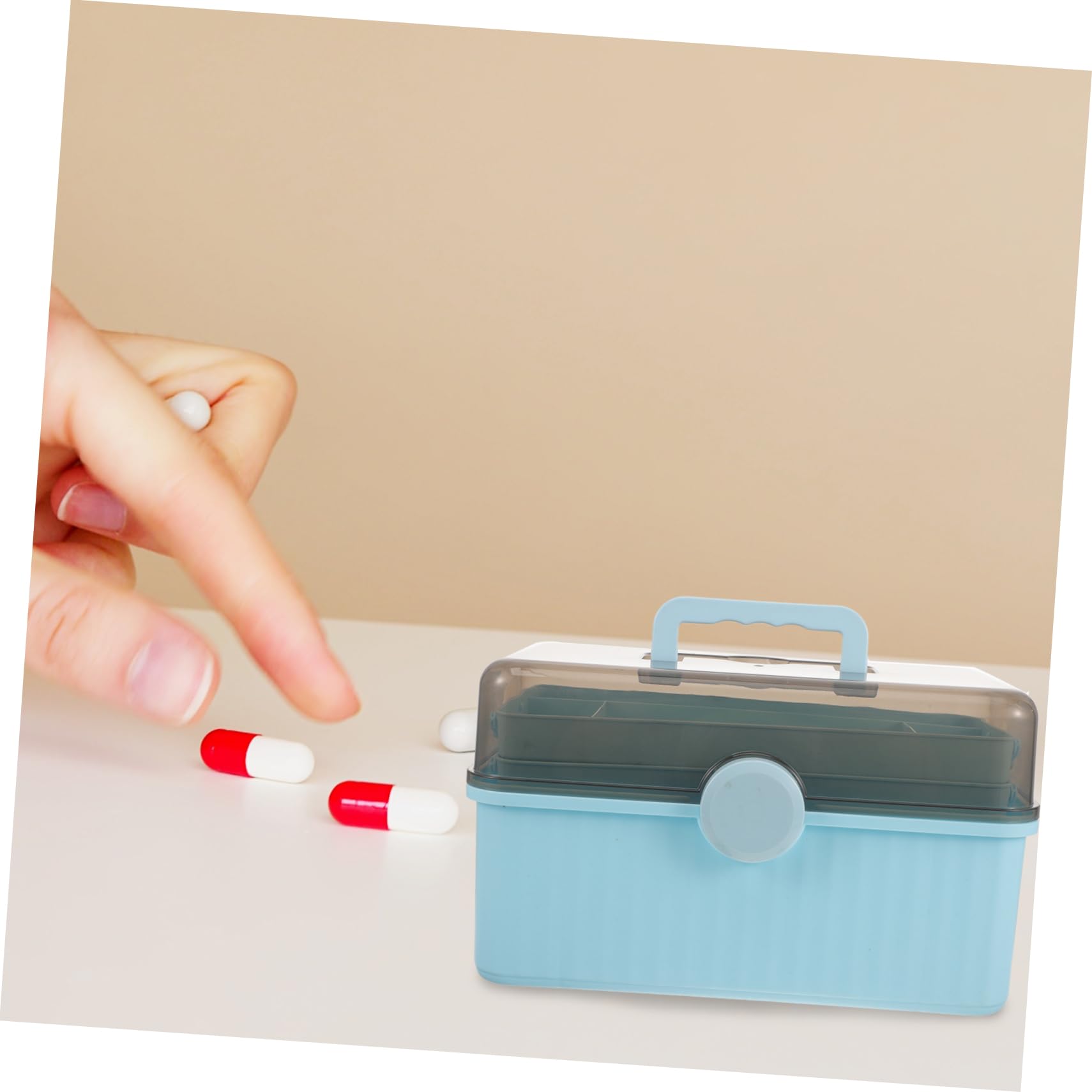 Scatola Multistrato per Medicinali Blu in Plastica Capiente