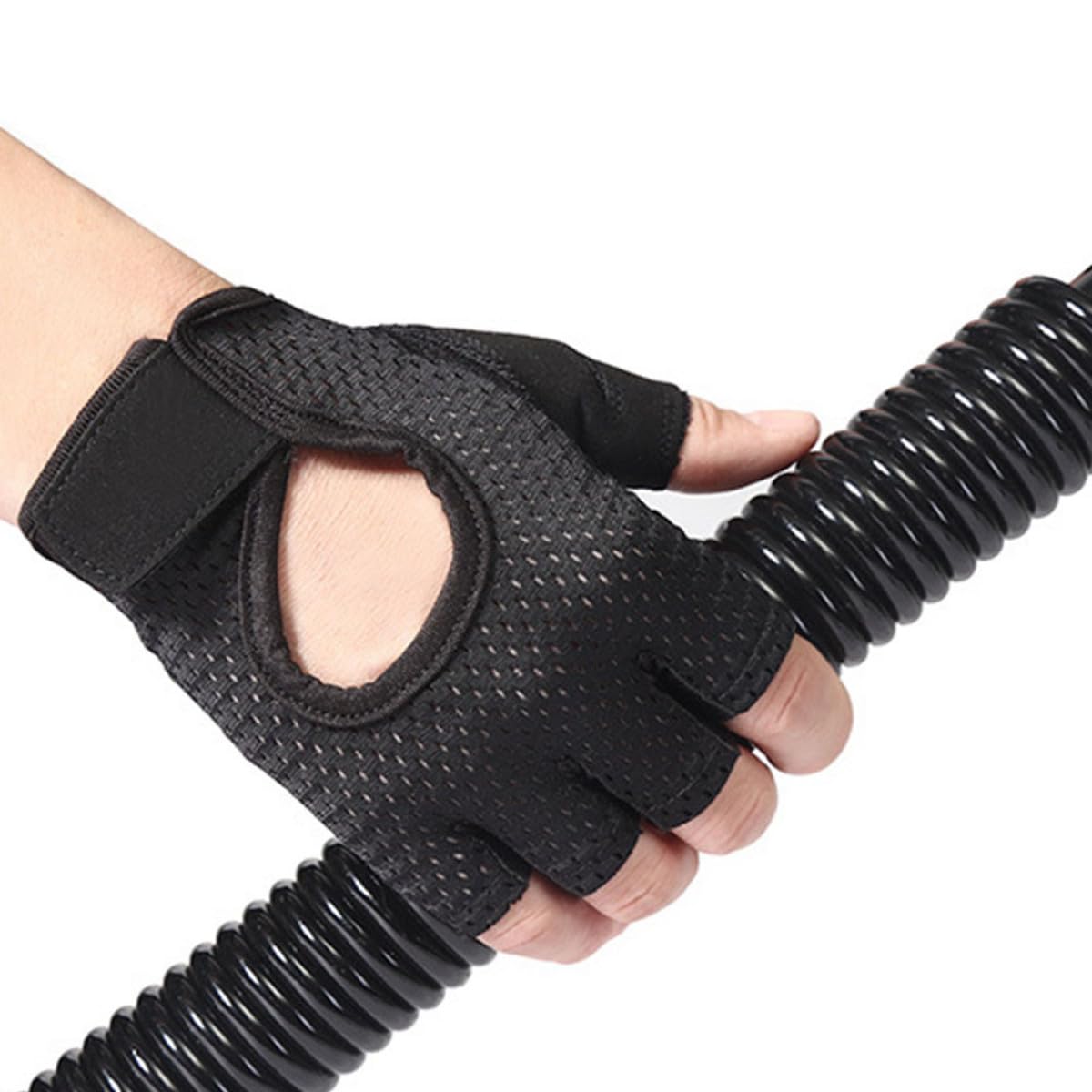 Sosoport 4 Pares de Guantes de Gimnasio de Medio Dedo para Hombre Guantes de Levantamiento de Pesas Transpirables Guantes de Entrenamiento Portátiles Guantes de Ciclismo al Aire