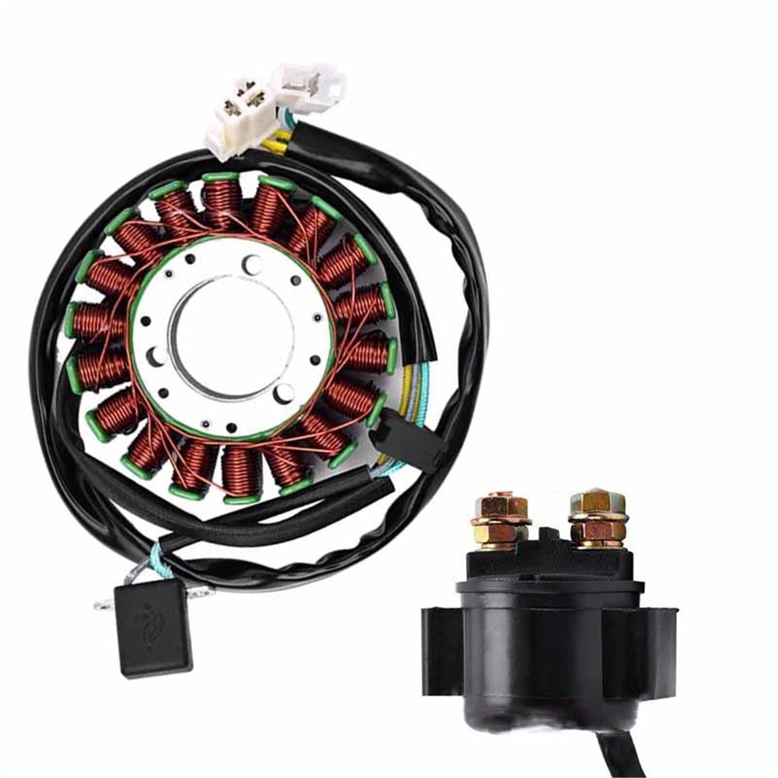 Kit Bobina Statore E Relè Solenoide Avviamento Elettrico Moto per Hyosung GT650R GT650 GT 650 05-2017 GV650 GV 650 2012-2017