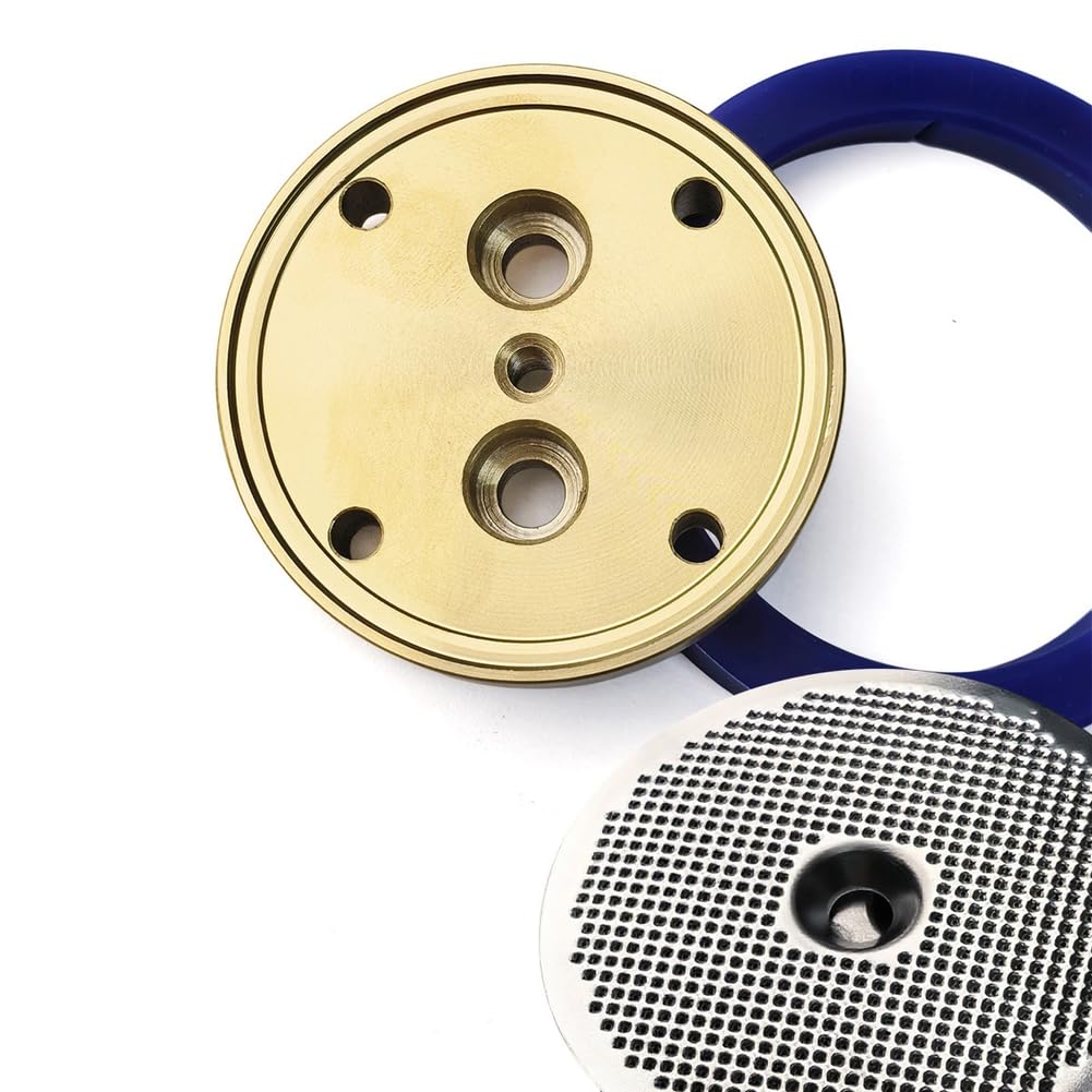 Filtro de cabezal de preparación de acero inoxidable con anillo de goma (juego) | Elegante acabado dorado, construcción de acero inoxidable, mejora la estética de la cocina, extracción precisa, uso diario