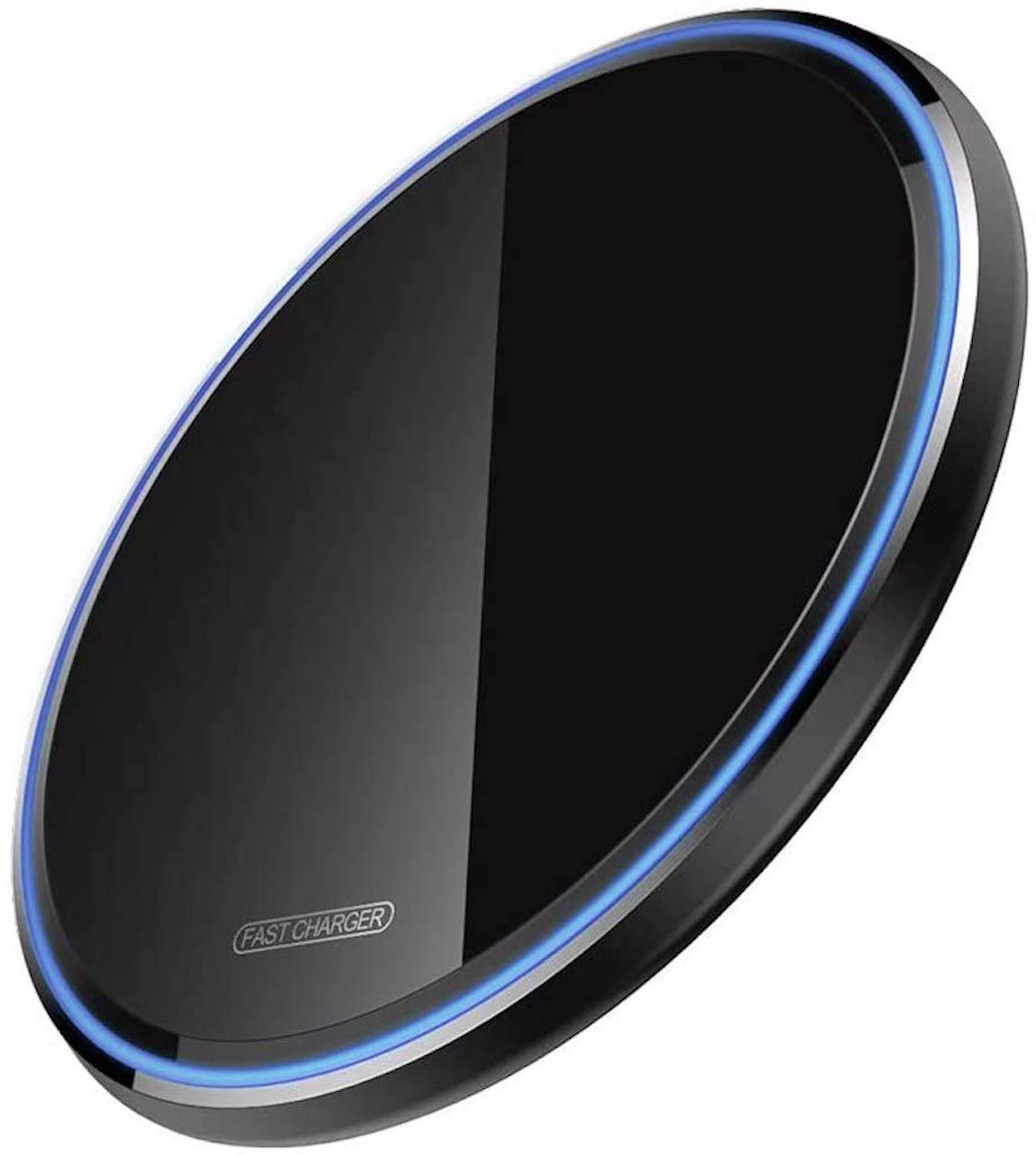 KUULAA Wireless Charger, PowerWave Pad Qi-Certified 10W Max for iPhone SE (2020), 11, 11 Pro, 11 Pro Max, Xs Max, XR, XS, X, 8, 8 Plus, AirPods, Galaxy S20 S10 S9 S8, Note 10 9 8 (No AC Adapter)