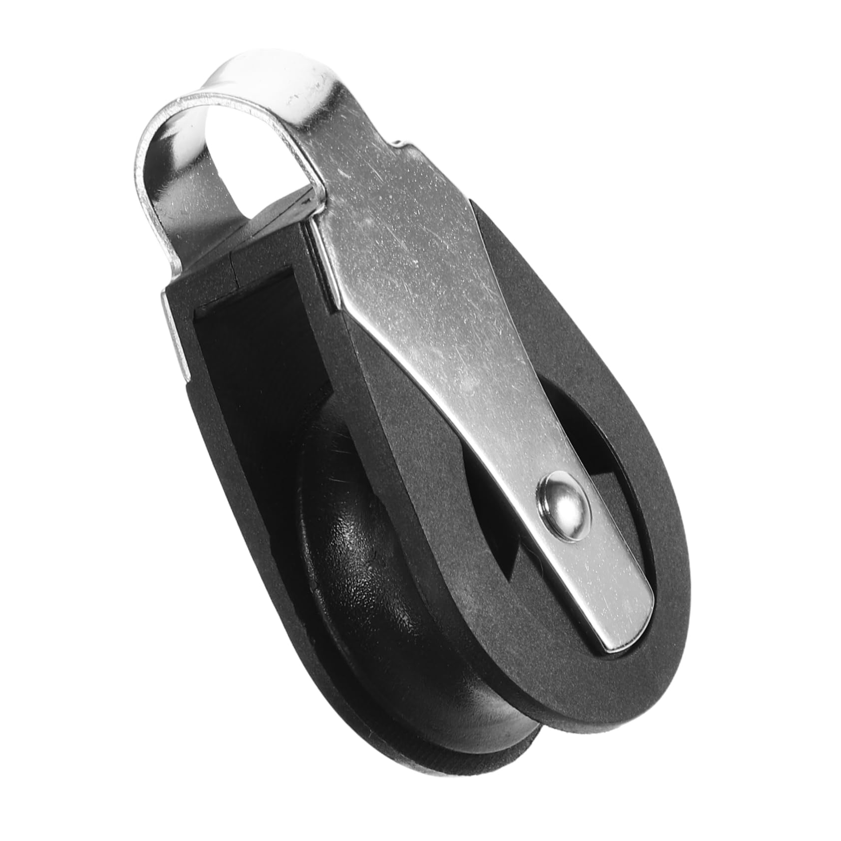Milisten Sailing Pulley Stainless Steel Marine Pulley Anchor Trolley Kit Boat Pulley Canoe Hardware Boat Rope Pulley Pulleys for Rope Cable Pulley Anchor Pulley Kayak Hardware Black Nylon