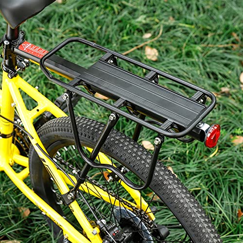West Biking Mountainbike Gepäckträger - Stabiler Aluminium Fahrrad Gepäckträger für MTB, Einfache Montage, Maximalbelastung 50kg (Schwarz)