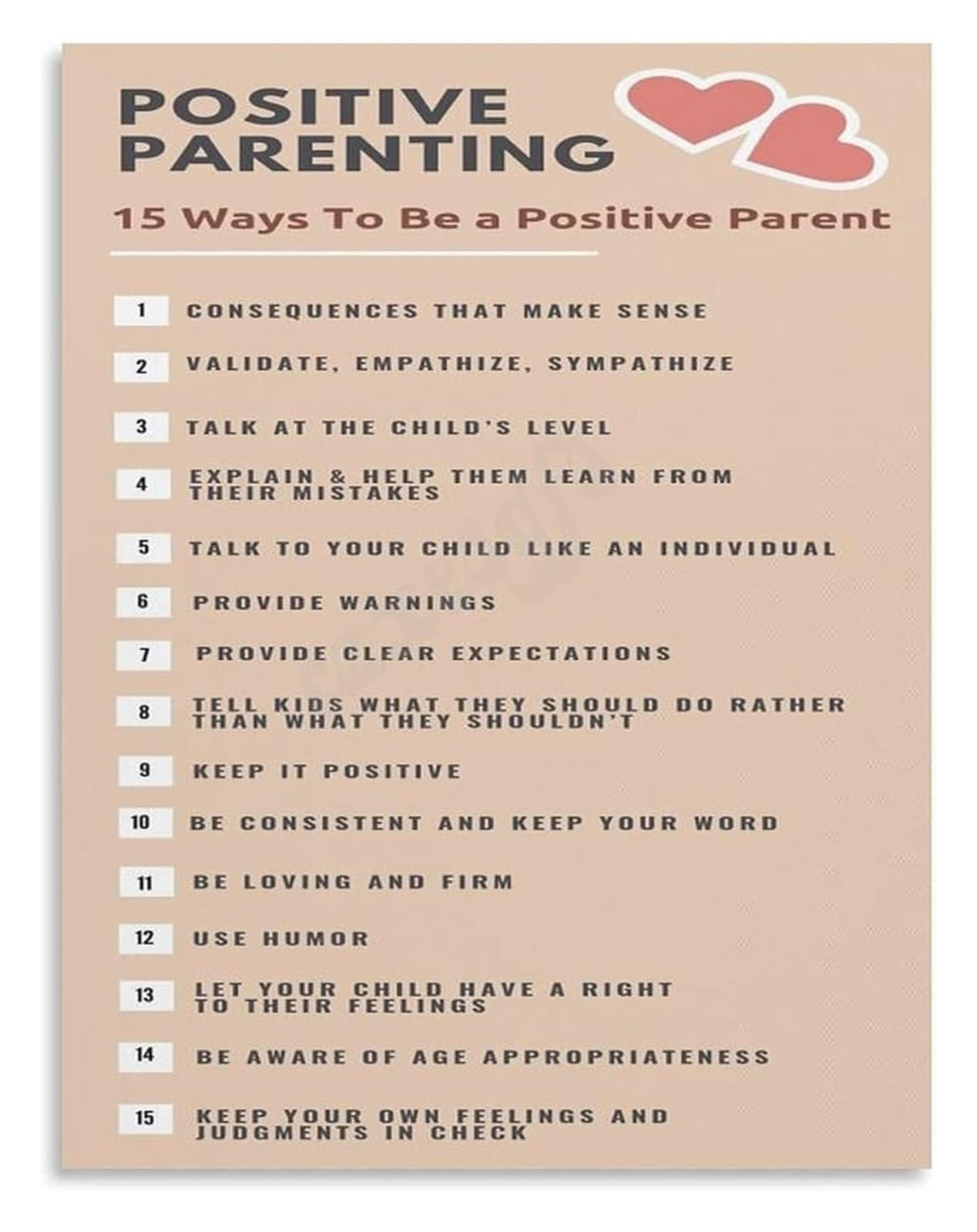 Gyqyjpfzm Framed Gentle Parenting Affirmations Poster Approach Guide Educational Wall-Art For Nursery Decor