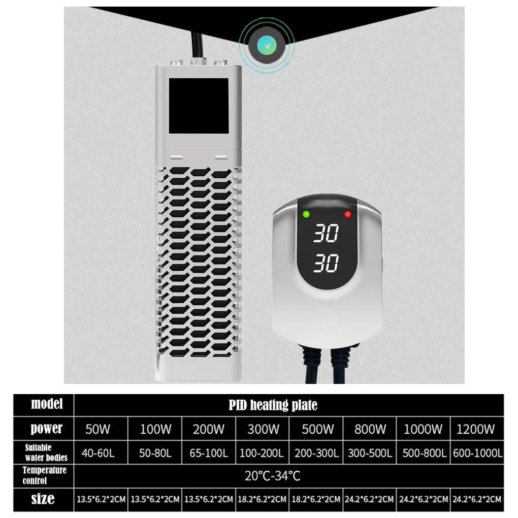 Calentador de Acuario Calentador de Acuario, Calentador Sumergible para Tanque de Peces con Pantalla LED de Temperatura y Controlador de Temperatura Externo