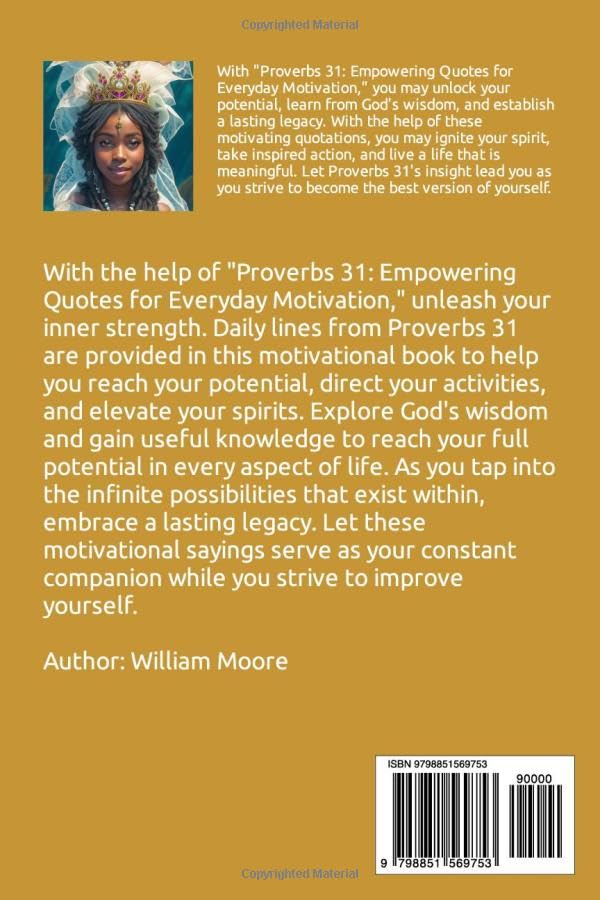 Miniatura 2 de Proverbs 31 Empowering Quotes for Everyday Motivation "Discover God's Wisdom, Unleash Your Potential, and Embrace a Lasting Legacy"