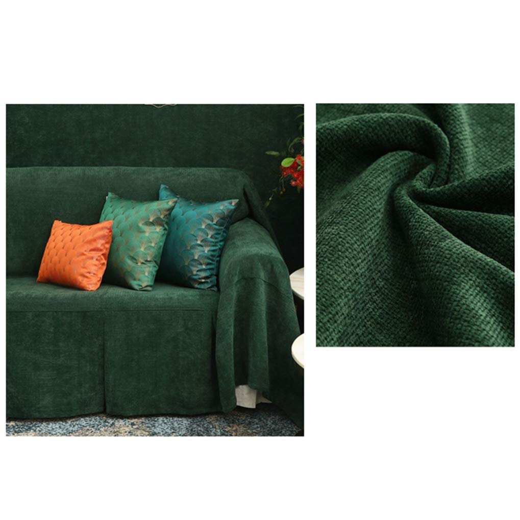 Amazon｜マルチカバー ダークグリーン ソファカバー シンプル 多機能