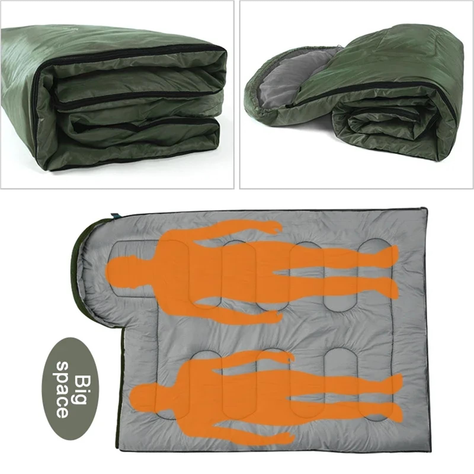 Saco de dormir ligero y cálido for 4 estaciones, de algodón, ideal for mochilerismo, acampada y actividades al aire libre en invierno.