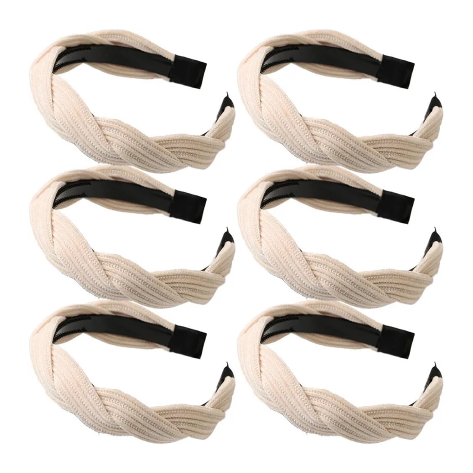 Cerchietto for capelli con nodo solido, fascia larga in tessuto intrecciato da donna