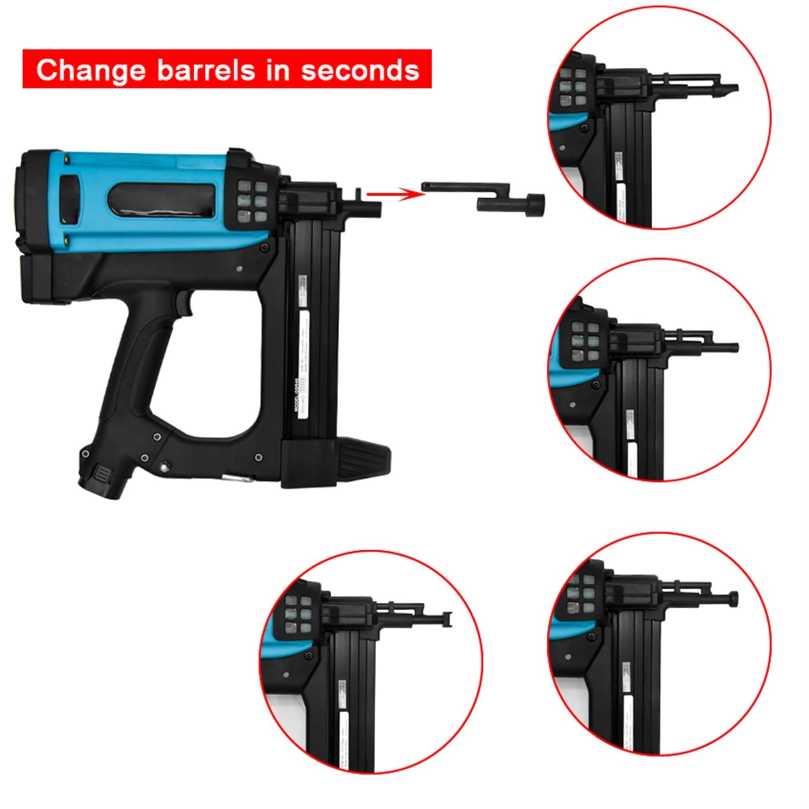 GSR40 pneumatyczny pistolet do gwoździ 7. 2V bateria litowa elektryczny pistolet do gwoździ zszywacz pneumatyczny narzędzia pneumatyczne do ramy i szyny nośnej(With 2pcs Battery)