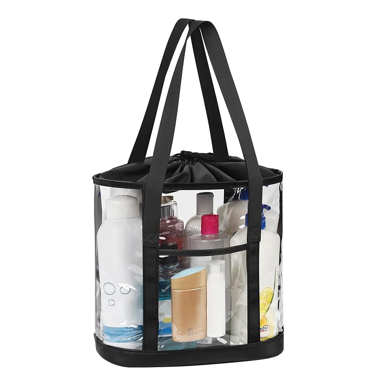 Necessaire transparente grande onemoky com fechamento por cordão