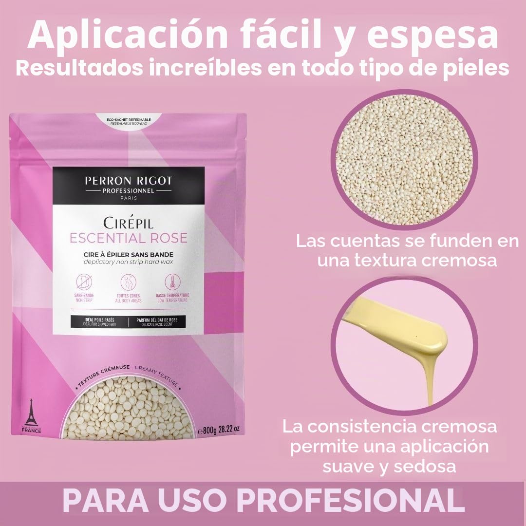 Cirepil Escential Rose - Cera caliente (805 g)