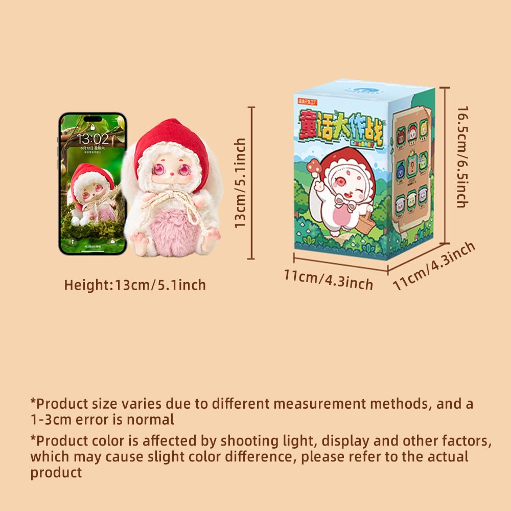 niannyyhouse Plüsch-Blindbox-Puppe, Märchen-Kampf-Serie, 13 cm, niedliche Stofftiere, Geburtstagsgeschenke (8 Stück)