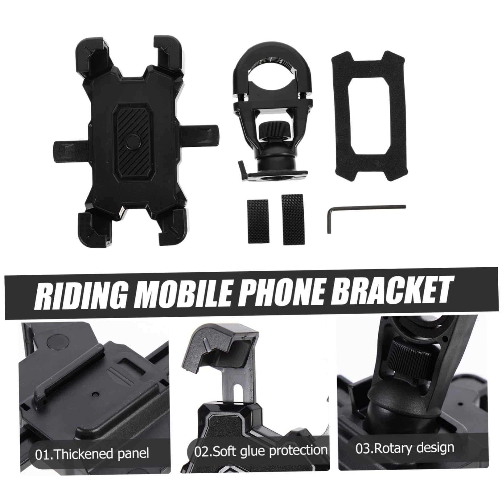 HEMOTON 2pezzi Supporto Per Smartphone Rotante Per Bici e Staffa Stabile Per Navigazione Facile Da Installare Compatibile Con Dispositivi Per Ciclismo e Elettrica