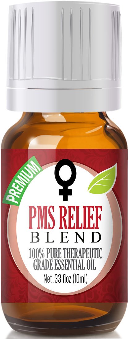 Healing Solutions PMS Relief Essential Oil Blend 100% Pure, Best Therapeutic Grade - 10ml