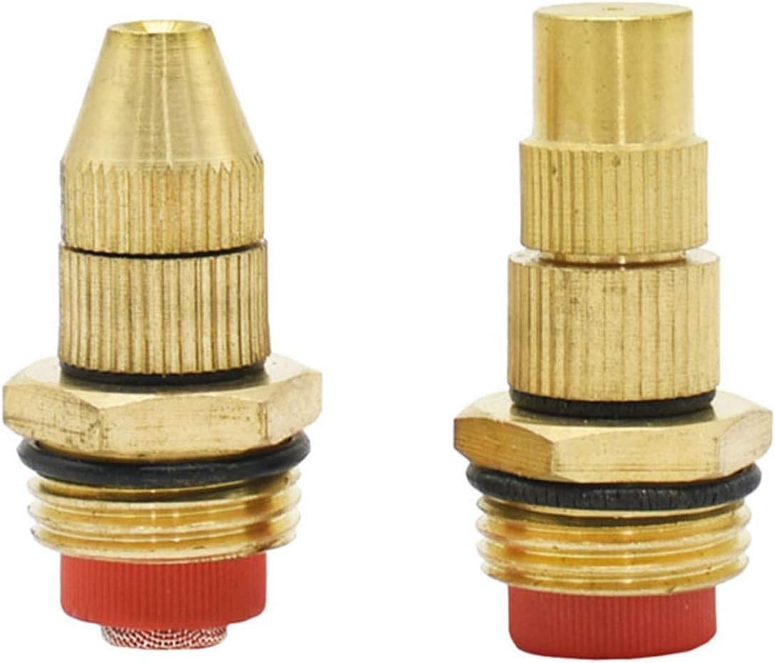 Garden Hose Connection Accessories 1/2 Inch Male Water Mist Nozzle Brass Mist Nozzle 1/4" Female Garden Mist Nozzle Copper Mist Cooling System Nozzle 15 (Color : 1I4 X A)