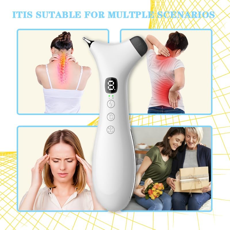 4-in-1 TMJ Relief Products Jaw - TMJ Pen Massage Tool with Heat & Vibration, 3 Temperature Modes, Meridian Massager, Effective Neck Pain, Portable for Home/Travel - Image 3