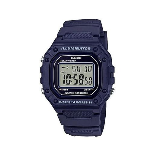 Relógio de Pulso Masculino Casio Digital Azul Standard W218H2AVDF