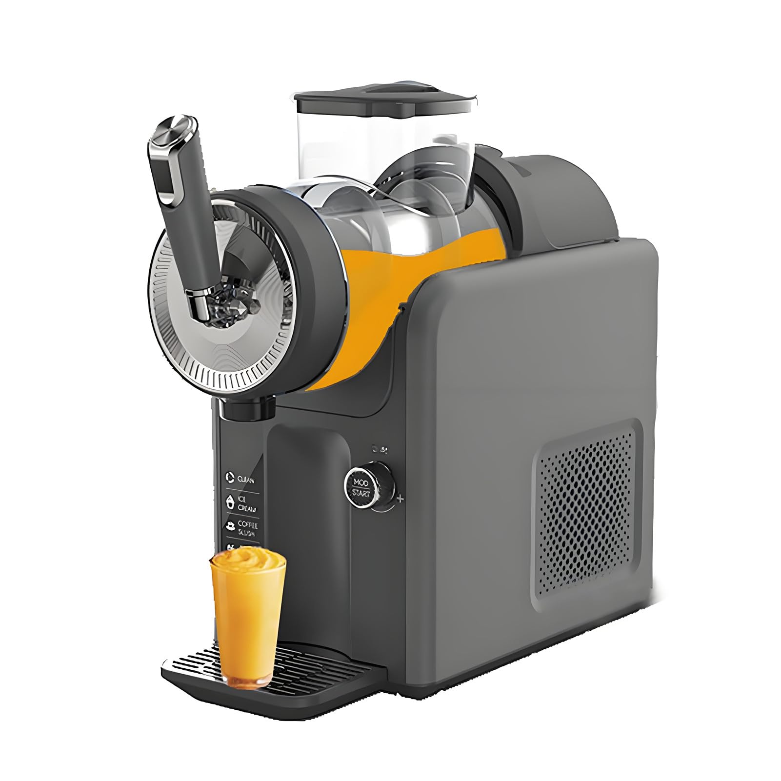 Machine à granités pour la maison : préparation de boissons glacées en 15 à 30 minutes, pas besoin de glace, mélange à 360 °, nettoyage automatique, préparation de granités et de milkshakes,Grey
