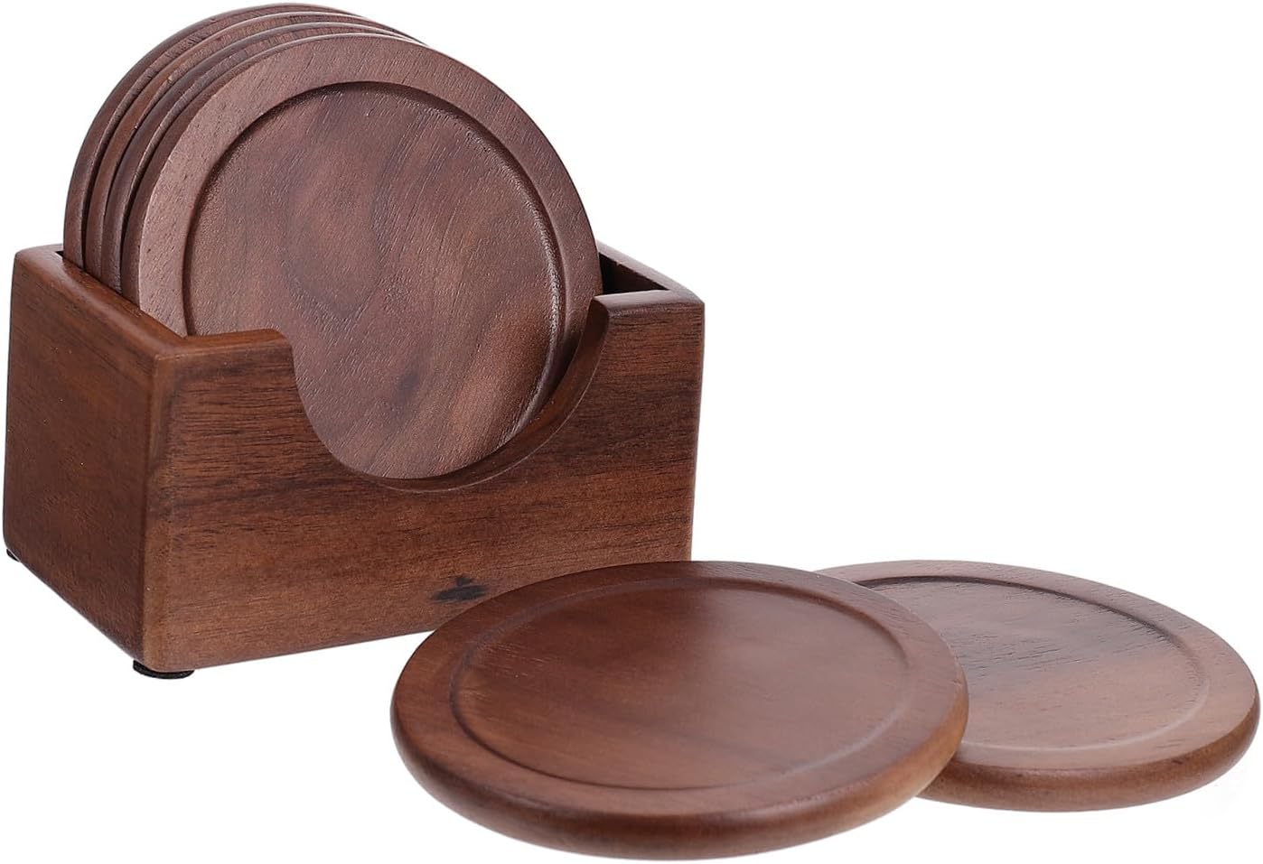 STOBAZA 1set Wooden Coasters for Outdoor Insulated Tea Mats Cup Coasters for Cats Kitchen Place Mats