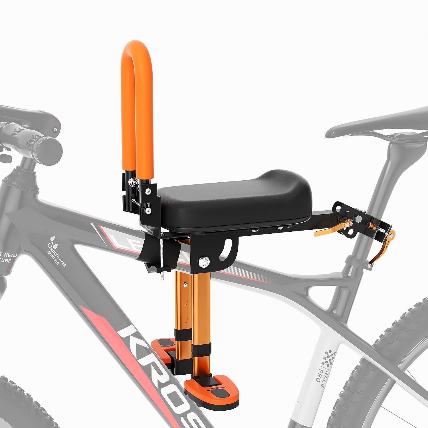 OUSEXI Child Bike Seat - Front Mount, Kids Bike Seat for Adult Bike,Retractable Baby Bike Seat Front Mounted, Toddler Bike Seat for Children 2~6 Years