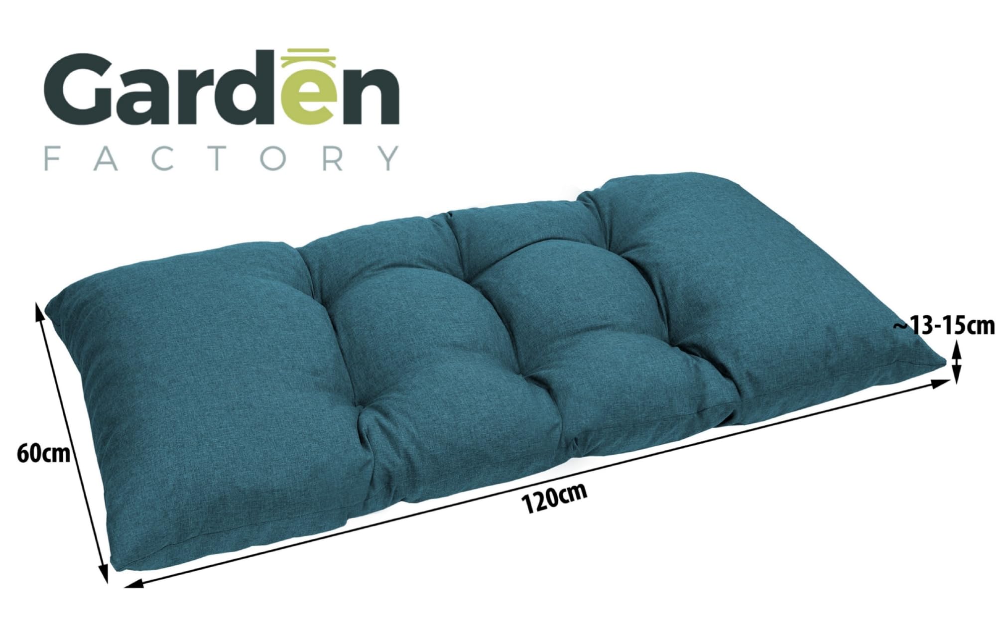 Cojines para palets, Cojín de palé, Cojines para Sofas de palets Asiento, Respaldo o Juego (Set (Asiento 120x60 + Respaldo 120x40) Turquesa)